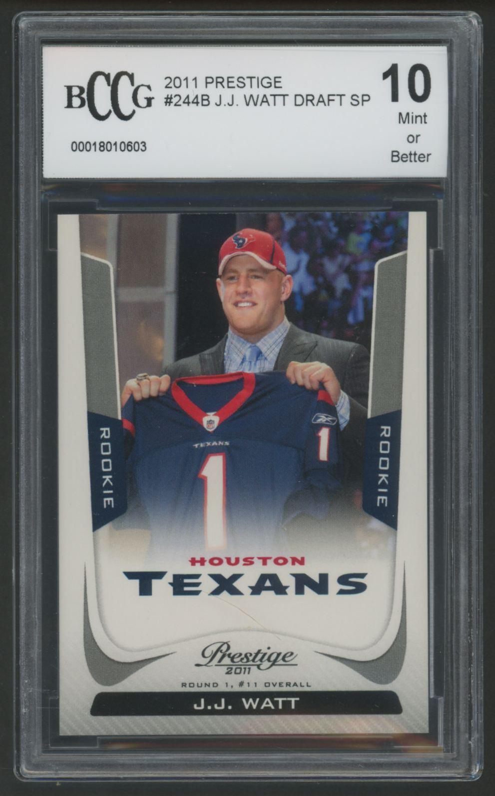 J.J. Watt 2011 Prestige #244B RC / Draft SP (BCCG 10) at PristineAuction.com J.J. Watt 2011 Prestige #244B RC / Draft SP (BCCG 10) at PristineAuction.com