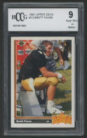 Brett Favre 1991 Upper Deck #13 RC (BCCG 9) at PristineAuction.com