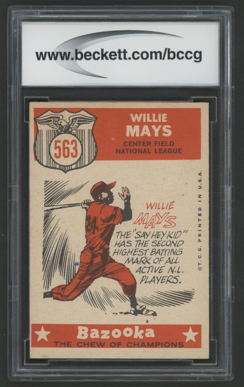 Willie Mays 1959 Topps #563 AS (BCCG 8) at PristineAuction.com Willie Mays 1959 Topps #563 AS (BCCG 8) at PristineAuction.com