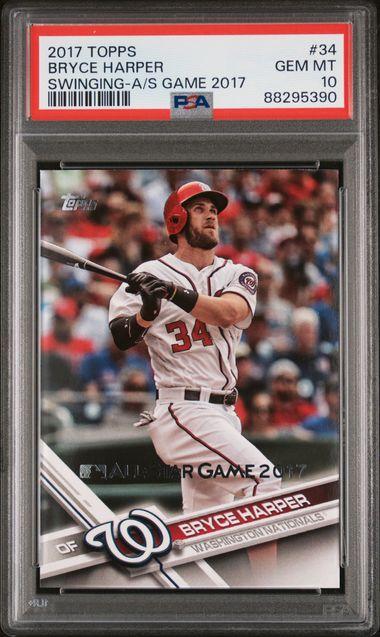 Bryce Harper 2017 Topps All-Star Game / Swinging #34 (PSA 10) at PristineAuction.com Bryce Harper 2017 Topps All-Star Game / Swinging #34 (PSA 10) at PristineAuction.com