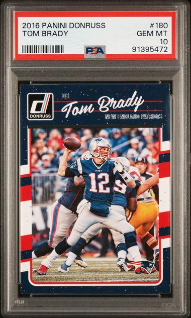Tom Brady 2016 Panini Donruss #180 (PSA 10) at PristineAuction.com Tom Brady 2016 Panini Donruss #180 (PSA 10) at PristineAuction.com