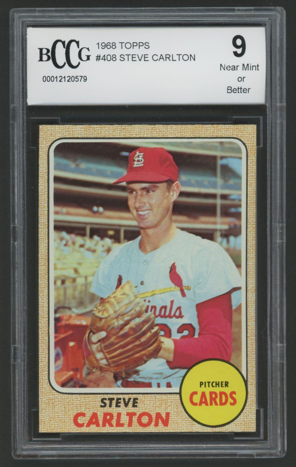 Steve Carlton 1968 Topps #408 (BCCG 9) at PristineAuction.com Steve Carlton 1968 Topps #408 (BCCG 9) at PristineAuction.com