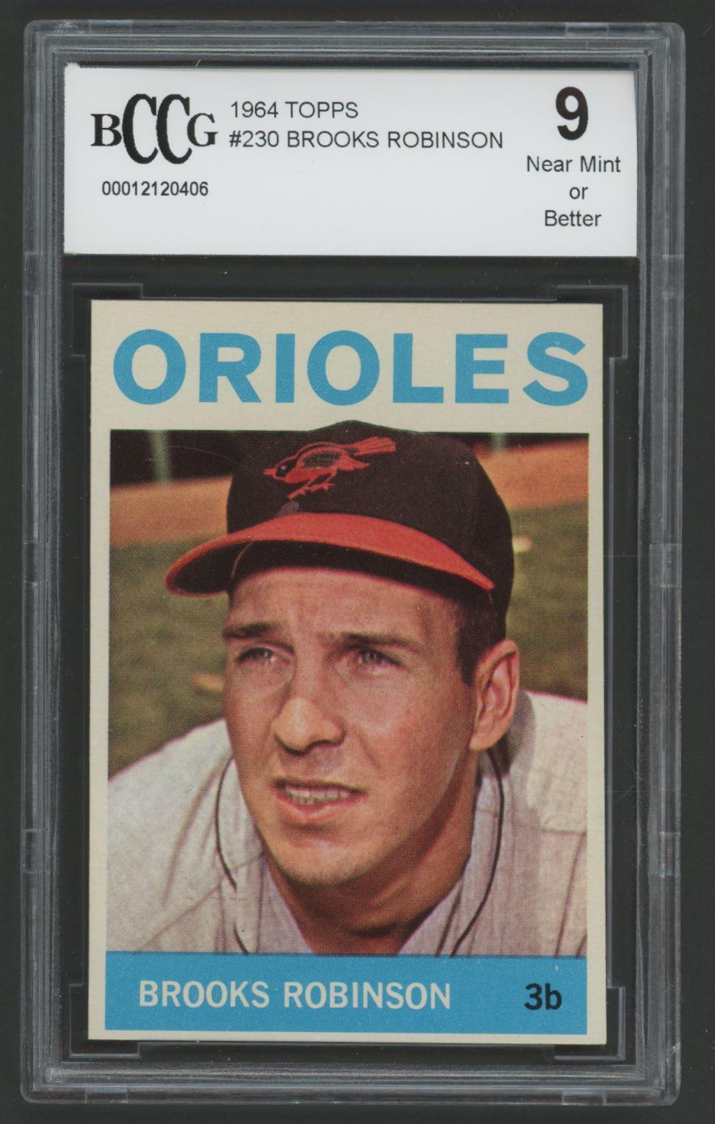 Brooks Robinson 1964 Topps #230 (BCCG 9) at PristineAuction.com Brooks Robinson 1964 Topps #230 (BCCG 9) at PristineAuction.com