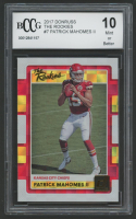 Patrick Mahomes II 2017 Donruss The Rookies #7 RC (BCCG 10) at PristineAuction.com
