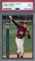 Derek Jeter 1992 Classic Four Sport #231 RC (PSA 9) at PristineAuction.com