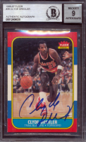 Clyde Drexler Signed 1986-87 Fleer #26 RC (BGS | Autograph Graded 9) at PristineAuction.com