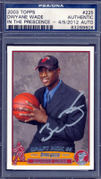 Dwyane Wade Signed 2003-04 Topps #225 RC (PSA) at PristineAuction.com