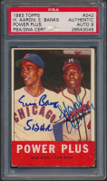 Ernie Banks & Hank Aaron Signed 1963 Topps Power Plus #242 Inscribed "512 HR's" (PSA | Autograph Graded 9) at PristineAuction.com