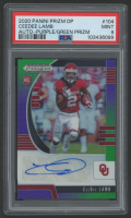 CeeDee Lamb 2020 Panini Prizm Draft Picks Autograph Purple / Green Prizm #104 RC #68/125 (PSA 9) at PristineAuction.com
