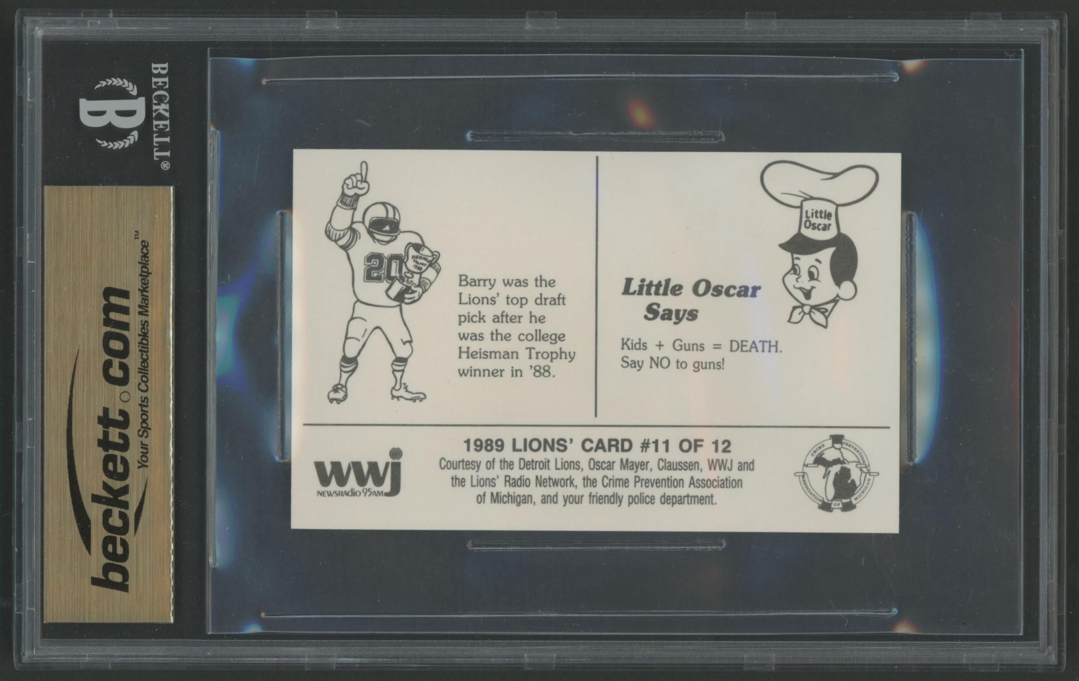 Barry Sanders 1989 Lions Police #11 (BGS 9.5) at PristineAuction.com Barry Sanders 1989 Lions Police #11 (BGS 9.5) at PristineAuction.com