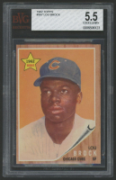 Lou Brock 1962 Topps #387 RC (BVG 5.5) at PristineAuction.com