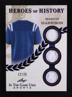 Marvin Harrison 2025 Leaf ITG Used Sports Heroes Of History Triple Relic Blue #HH56 #12/25 at PristineAuction.com