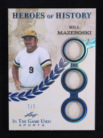 Bill Mazeroski 2025 Leaf ITG Used Sports Heroes Of History Triple Relic Turquoise #HH7 #7/7 at PristineAuction.com