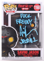 Ari Lehman Signed "Friday the 13th: The Game" #1160 Salvini Jason Funko Pop! Vinyl Figure Inscribed "F*** Freddy!" & "Jason 1" (Beckett) at PristineAuction.com