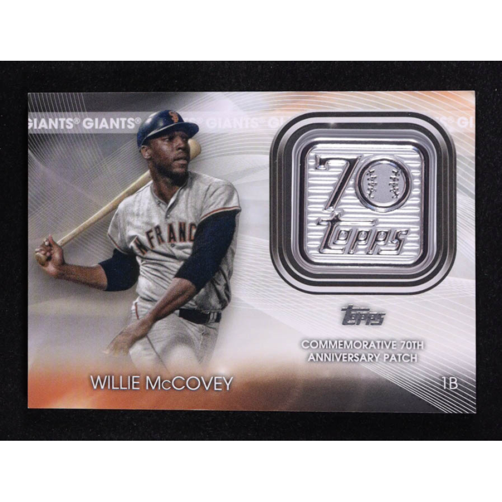 Willie McCovey 2021 Topps 70th Anniversary Commemorative Logo Patches #T70PWM S2 at PristineAuction.com