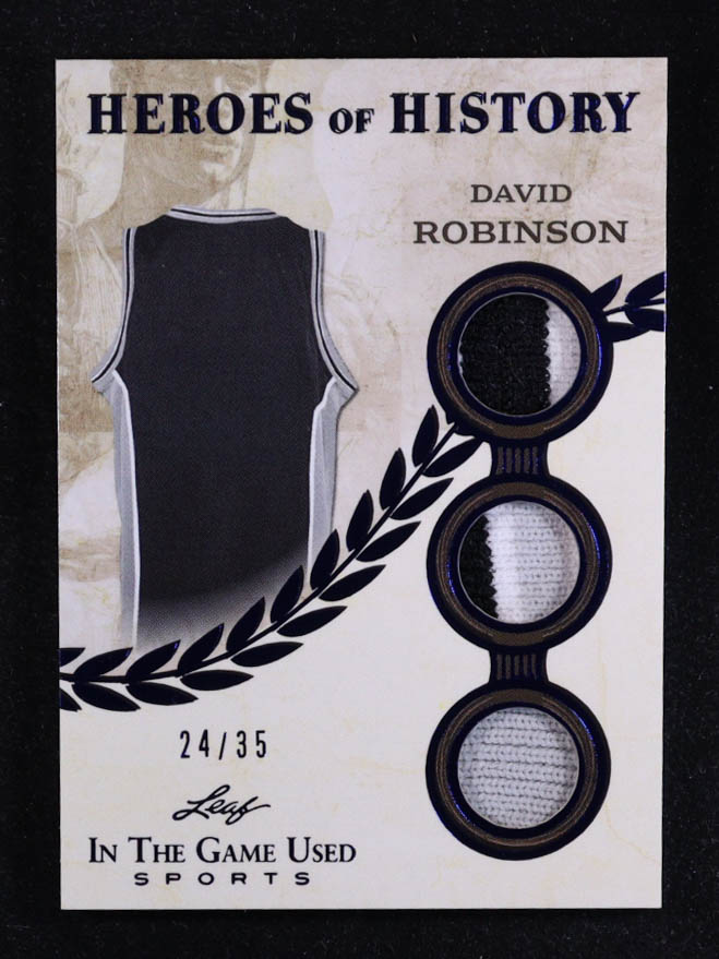 David Robinson 2025 Leaf ITG Used Sports Heroes Of History Triple Relic Blue #HH21 #24/35 at PristineAuction.com David Robinson 2025 Leaf ITG Used Sports Heroes Of History Triple Relic Blue #HH21 #24/35 at PristineAuction.com