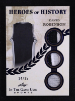 David Robinson 2025 Leaf ITG Used Sports Heroes Of History Triple Relic Blue #HH21 #24/35 at PristineAuction.com