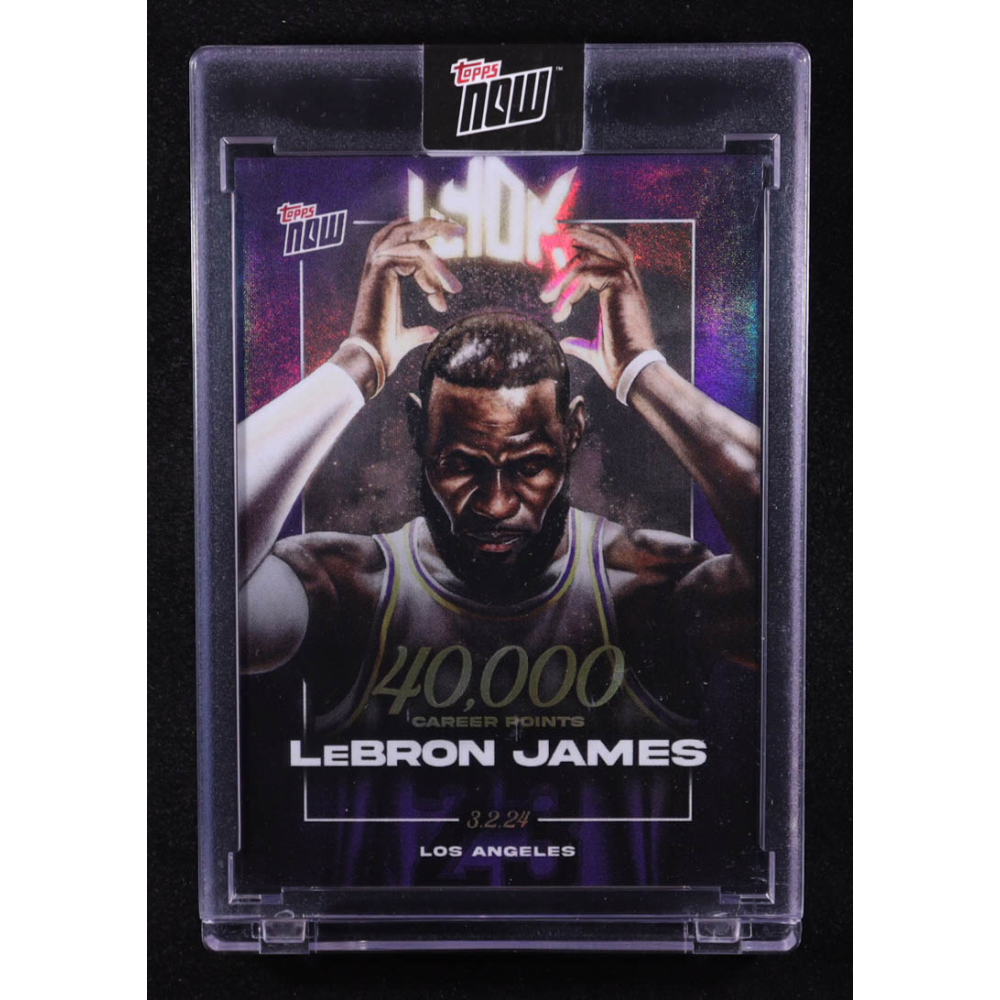 LeBron James 2023-24 Topps Now LeBron James 40000 Career Points #LJ40K at PristineAuction.com