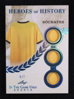 Socrates 2025 Leaf ITG Used Sports Heroes Of History Triple Relic Turquoise #HH79 #6/7 at PristineAuction.com