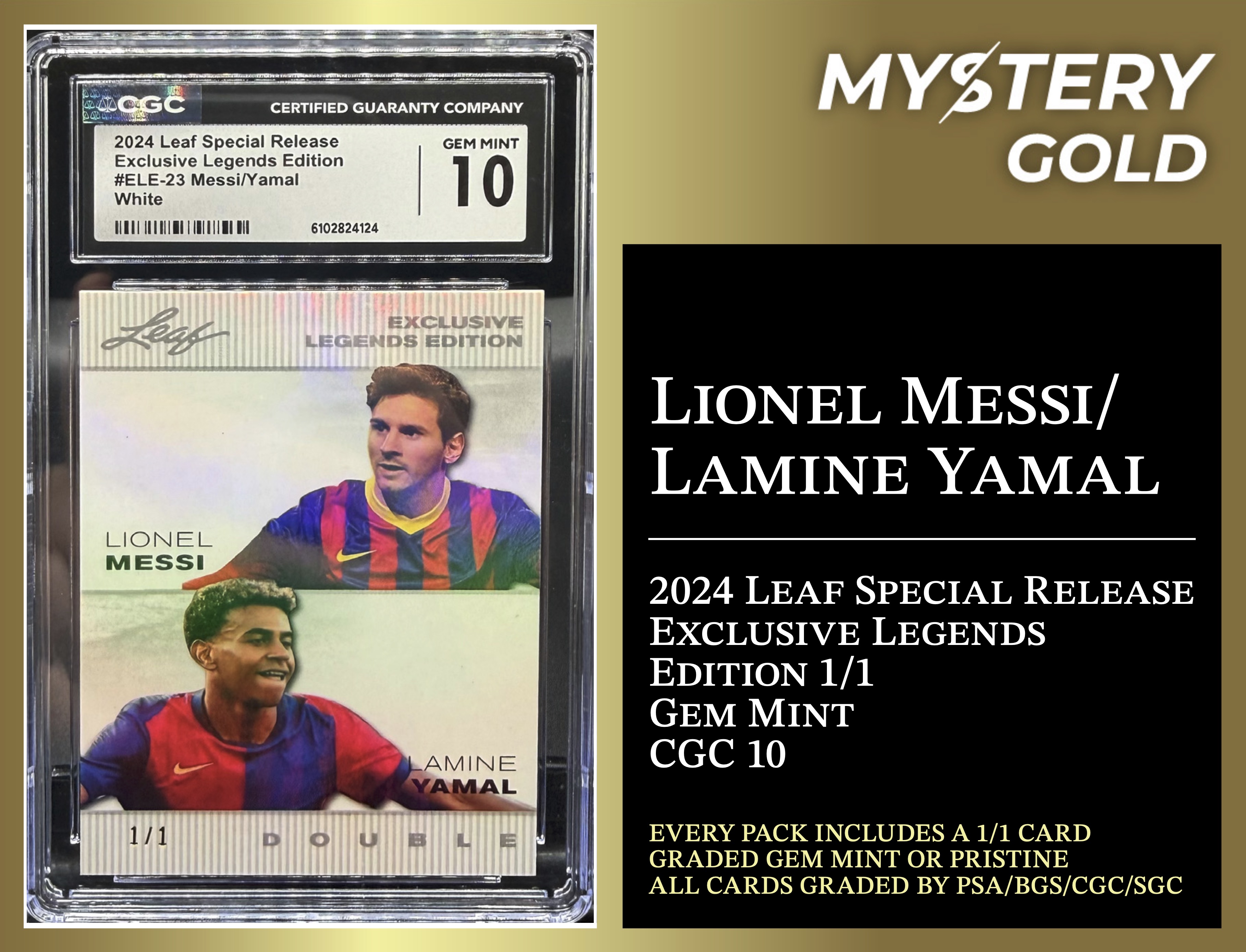 Mystery Gold Presents One Of One Mystery Box / Pack Series 2 - Contains (1) #1/1 PSA/BGS/CGC/SGC Gem Mint Or Pristine! at PristineAuction.com Mystery Gold Presents One Of One Mystery Box / Pack Series 2 - Contains (1) #1/1 PSA/BGS/CGC/SGC Gem Mint Or Pristine! at PristineAuction.com