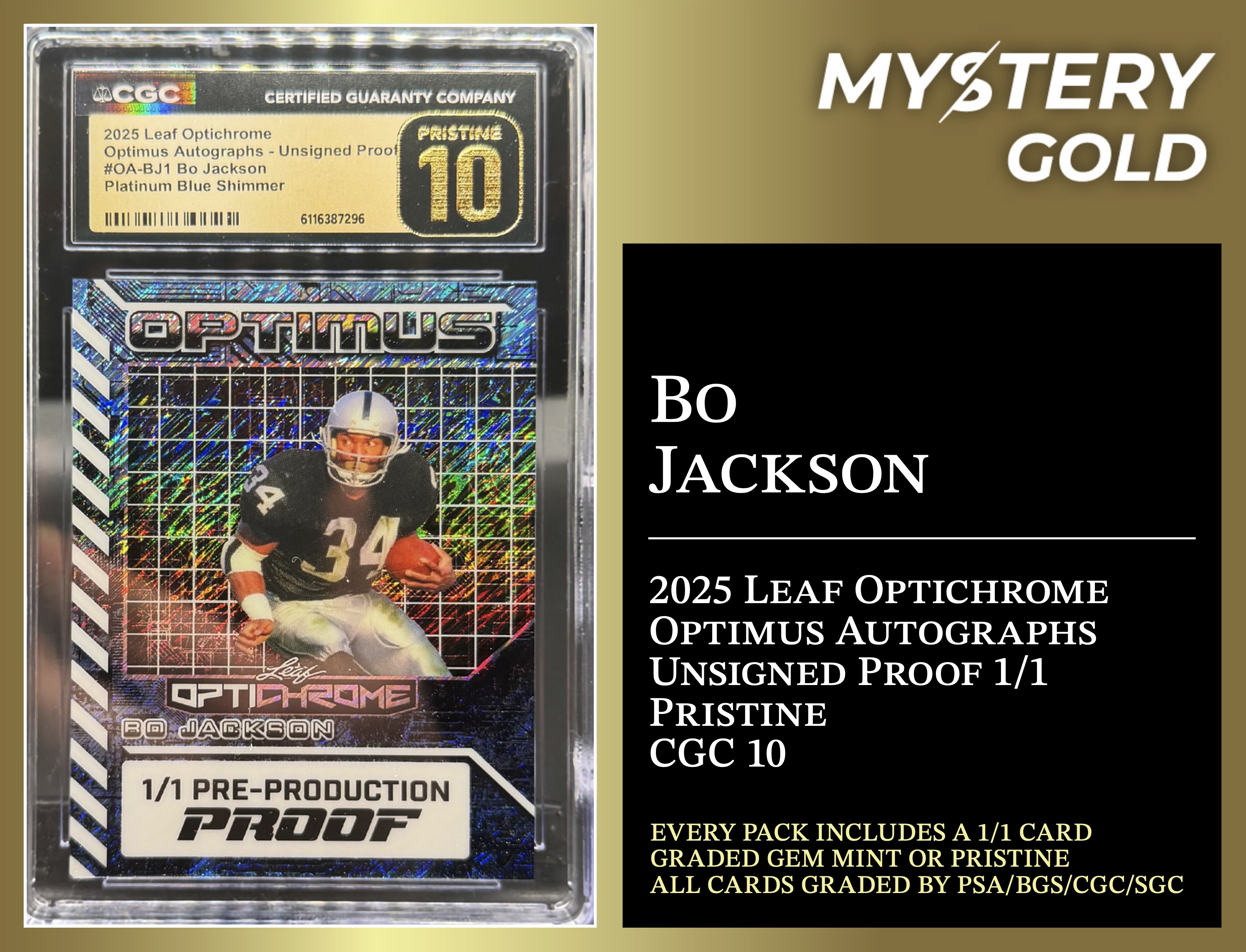 Mystery Gold Presents One Of One Mystery Box / Pack Series 2 - Contains (1) #1/1 PSA/BGS/CGC/SGC Gem Mint Or Pristine! at PristineAuction.com Mystery Gold Presents One Of One Mystery Box / Pack Series 2 - Contains (1) #1/1 PSA/BGS/CGC/SGC Gem Mint Or Pristine! at PristineAuction.com