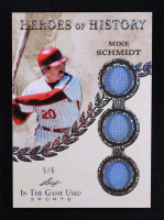 Mike Schmidt 2025 Leaf ITG Used Sports Heroes Of History Triple Relic Silver Sparkle #HH58 #5/8 at PristineAuction.com