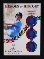 George Brett 2025 Leaf ITG Used Sports Heroes Of History Triple Relic Rainbow Crystal #HH34 #4/5 at PristineAuction.com