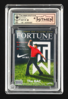 Tiger Woods "Billionaire Athlete Club" The Case Hitmen Custom Art Card Astro Dust #1/1 #203 with (2) Custom Coins & Display Box at PristineAuction.com