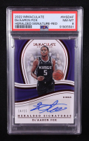 De'Aaron Fox 2022-23 Immaculate Collection Heralded Signatures Red #6 #14/15 (PSA 8) at PristineAuction.com
