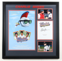 Charlie Sheen Signed "Major League" Custom Framed Script Cover Display with (2) Photos & Movie Print (JSA) at PristineAuction.com