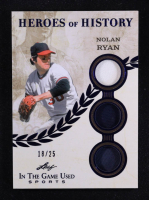 Nolan Ryan 2025 Leaf ITG Used Sports Heroes Of History Triple Relic Blue #HH62 #18/25 at PristineAuction.com