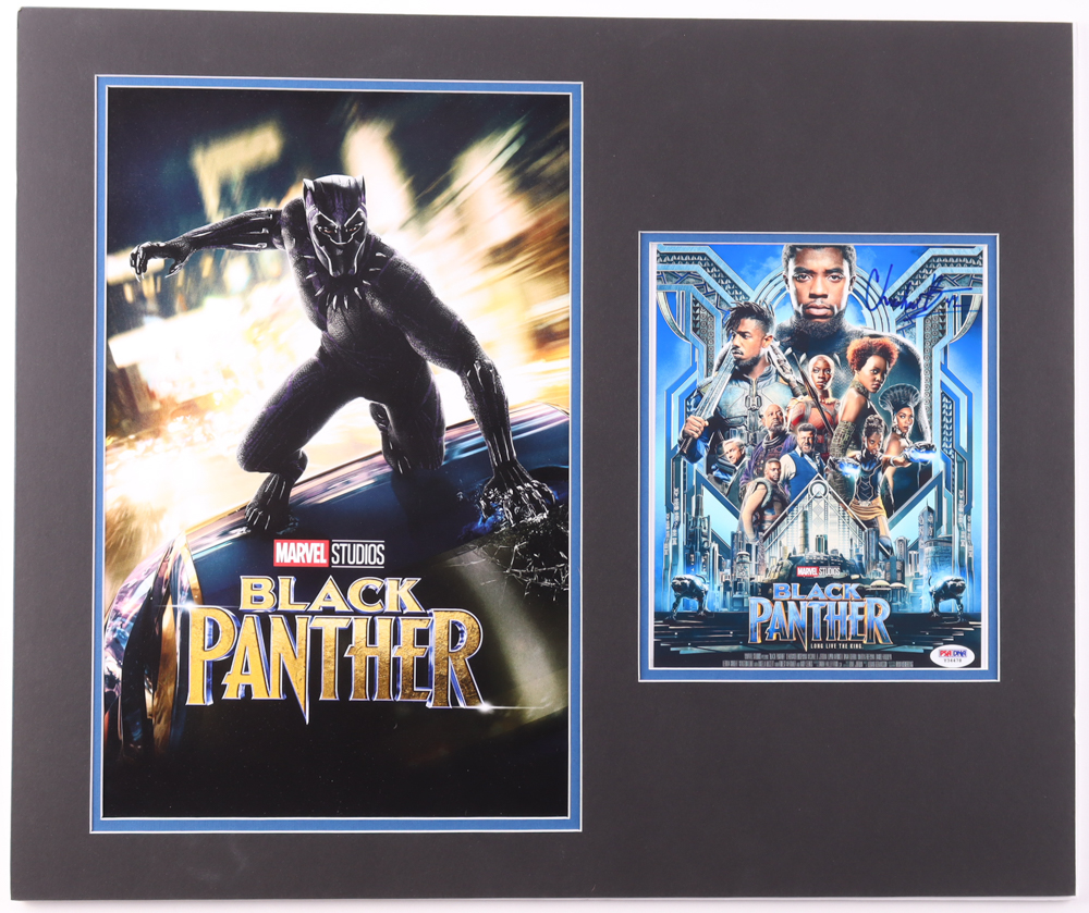 Chadwick Boseman Signed "Black Panther" Custom Matted Poster Display (PSA) at PristineAuction.com Chadwick Boseman Signed "Black Panther" Custom Matted Poster Display (PSA) at PristineAuction.com