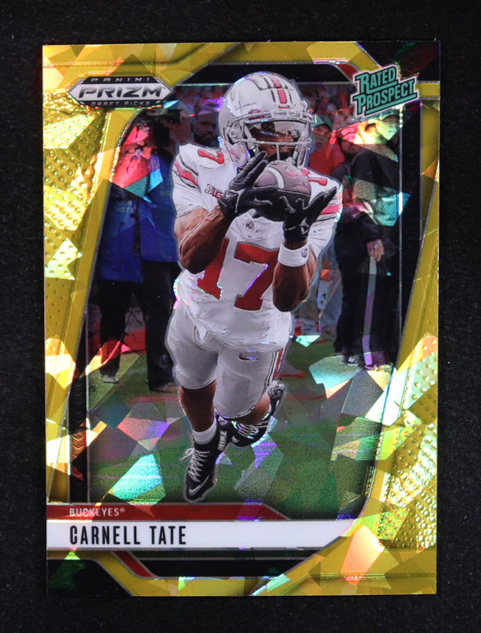 Carnell Tate 2025 Panini Prizm Draft Picks Prizms Gold Ice #68 RC at PristineAuction.com Carnell Tate 2025 Panini Prizm Draft Picks Prizms Gold Ice #68 RC at PristineAuction.com