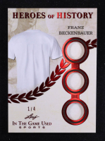 Franz Beckenbauer 2025 Leaf ITG Used Sports Heroes Of History Triple Relic Red #HH31 #1/4 at PristineAuction.com