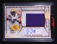 Justin Jefferson 2020 Leaf Trinity Player-Worn Patch Autograph Bronze #PA-JJ3 RC at PristineAuction.com
