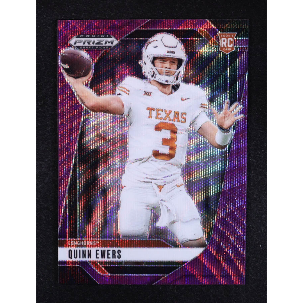 Quinn Ewers 2025 Panini Prizm Draft Picks Prizms Purple Wave #126 RC at PristineAuction.com