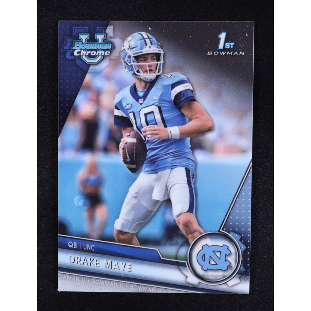 Drake Maye 2023 Bowman Chrome University #200 RC at PristineAuction.com