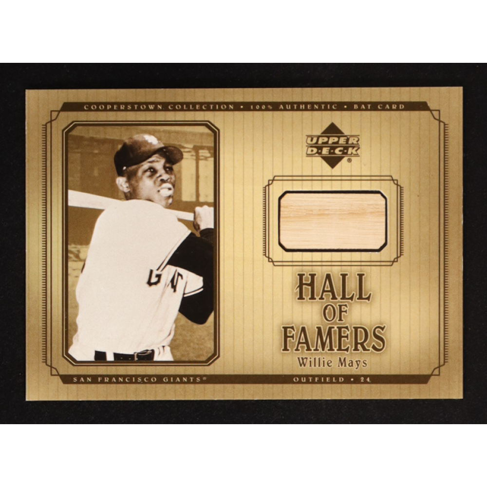 Willie Mays 2001 Upper Deck Hall of Famers Game Bat #BWM at PristineAuction.com