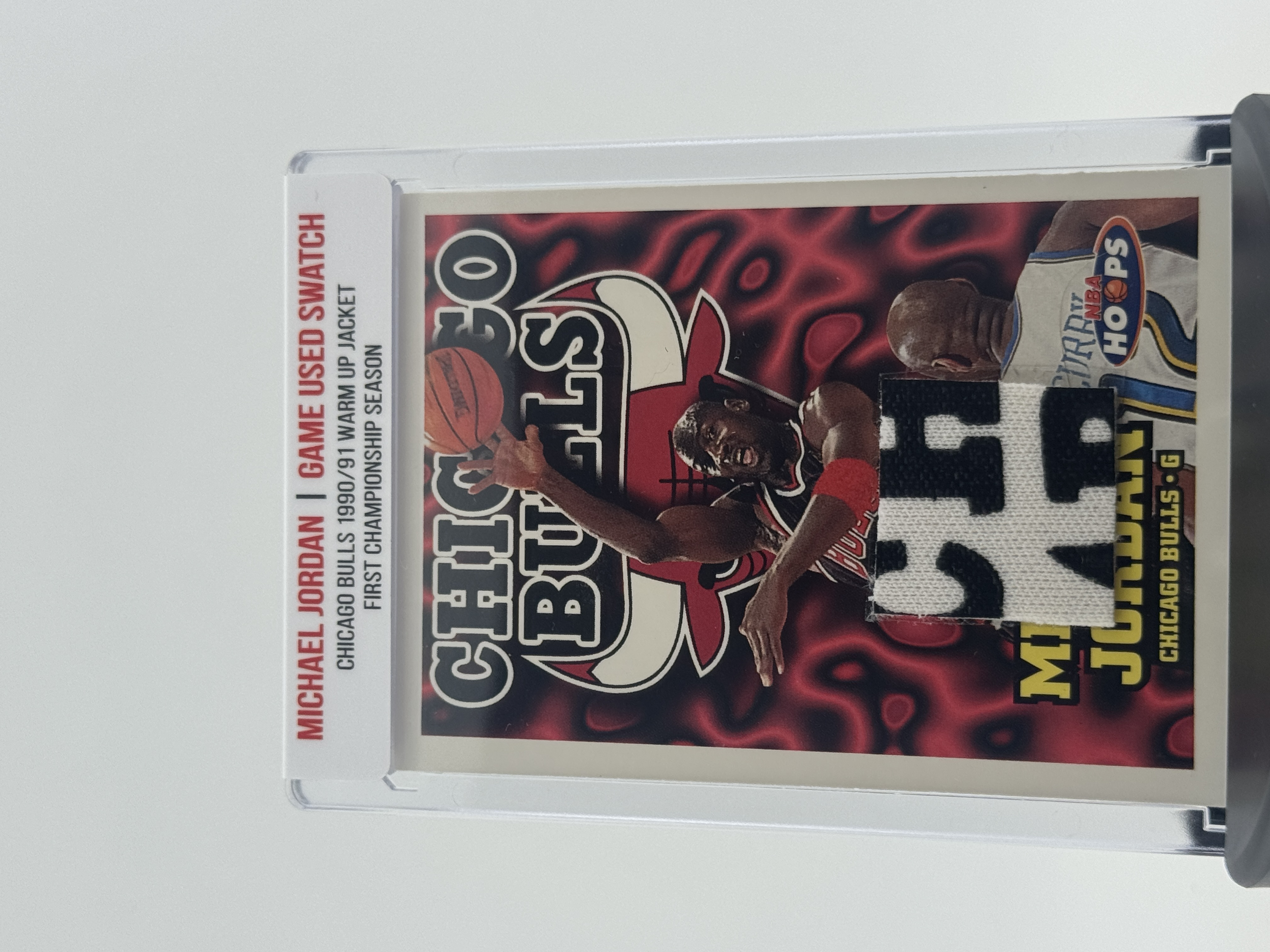 Michael Jordan 1990-91 Chicago Bulls Championship Game Worn Jacket Swatch Mystery Box - Series 1 at PristineAuction.com Michael Jordan 1990-91 Chicago Bulls Championship Game Worn Jacket Swatch Mystery Box - Series 1 at PristineAuction.com