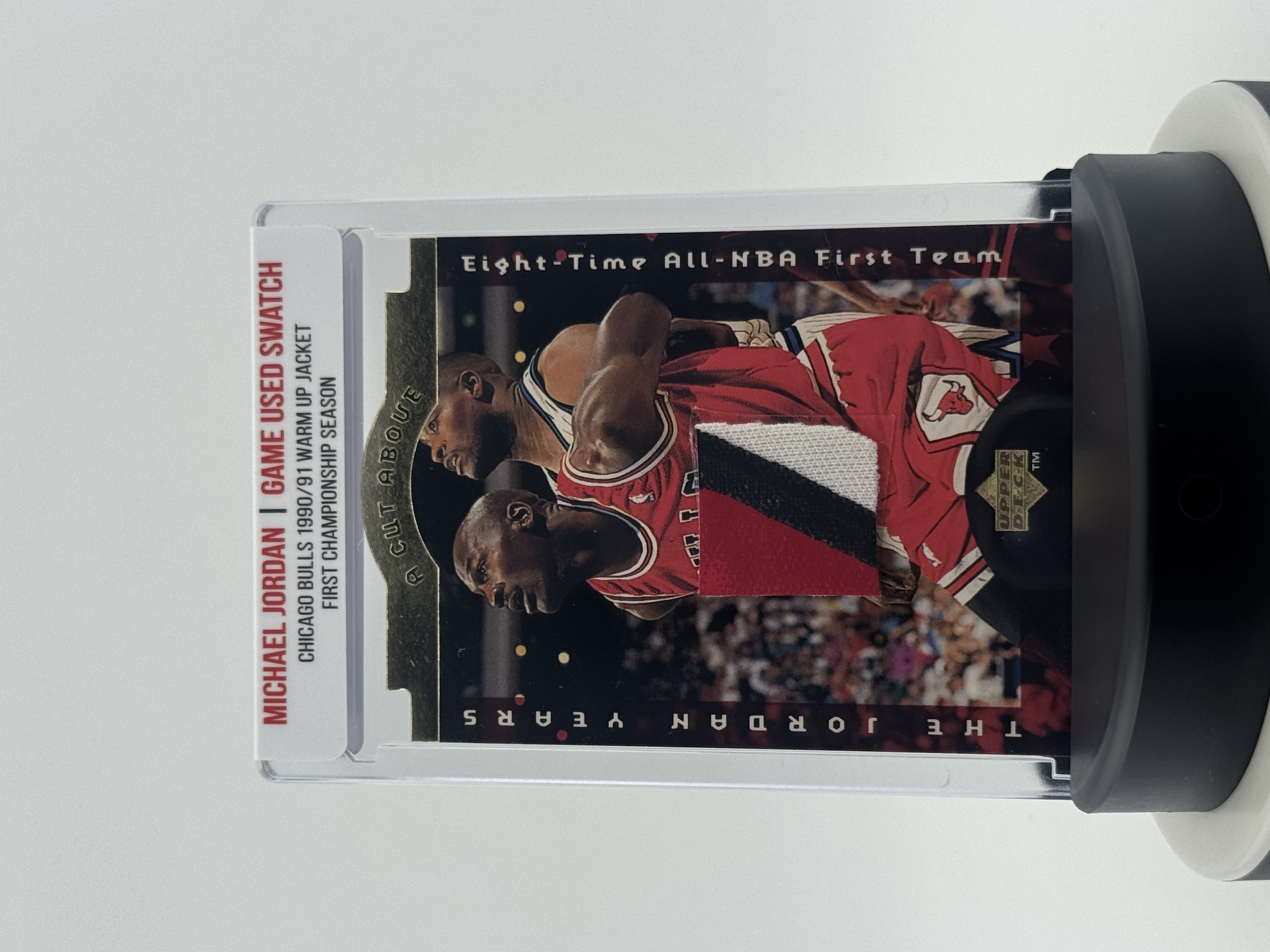 Michael Jordan 1990-91 Chicago Bulls Championship Game Worn Jacket Swatch Mystery Box - Series 1 at PristineAuction.com Michael Jordan 1990-91 Chicago Bulls Championship Game Worn Jacket Swatch Mystery Box - Series 1 at PristineAuction.com