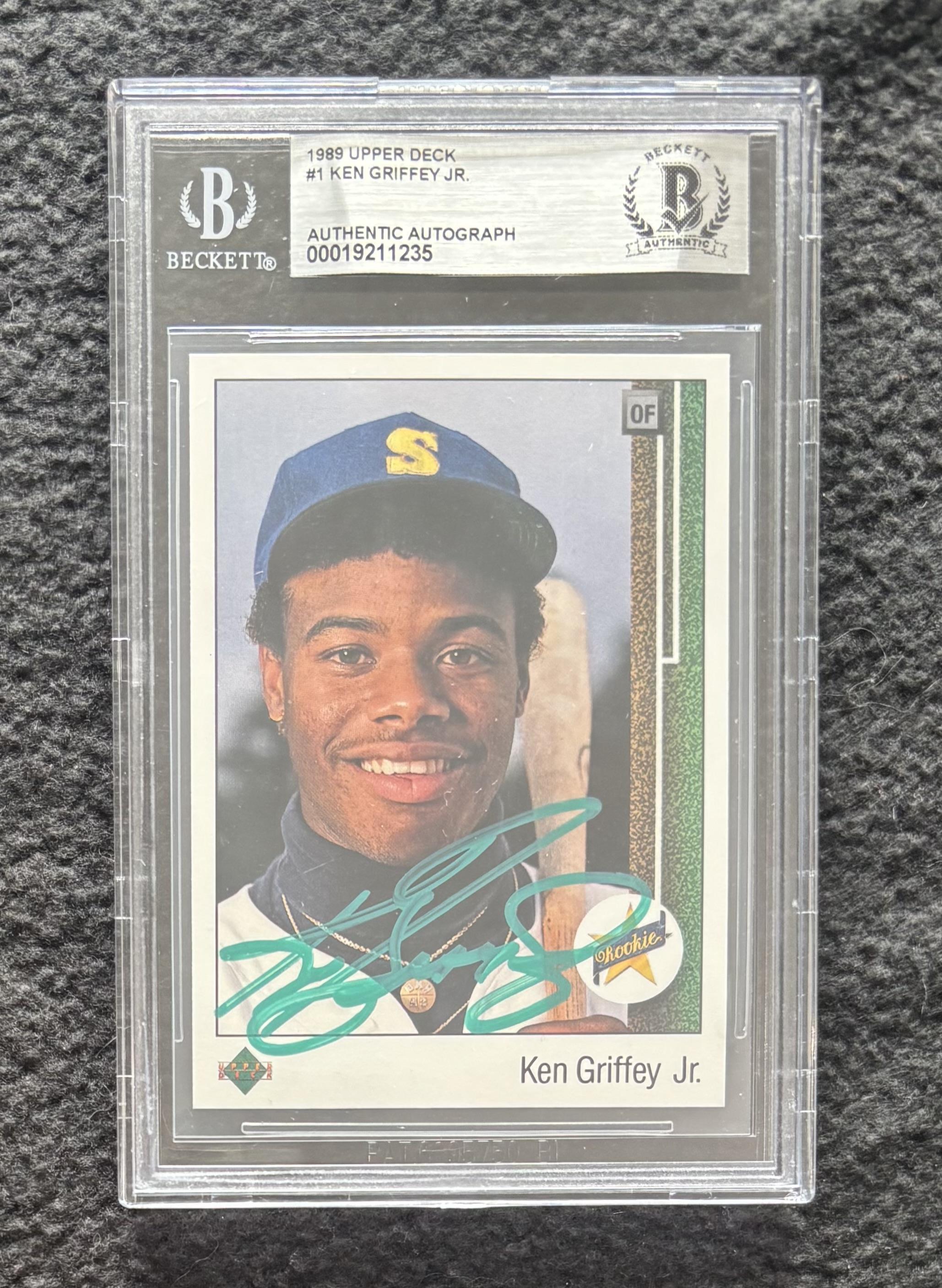 Ken Griffey Jr. Signed 1989 Upper Deck #1 RC (BGS) at PristineAuction.com Ken Griffey Jr. Signed 1989 Upper Deck #1 RC (BGS) at PristineAuction.com