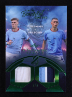 Cole Palmer / Phil Foden 2025 Leaf ITG Used Sports In The Beautiful Game Used Relics Emerald #B21 #2/3 at PristineAuction.com