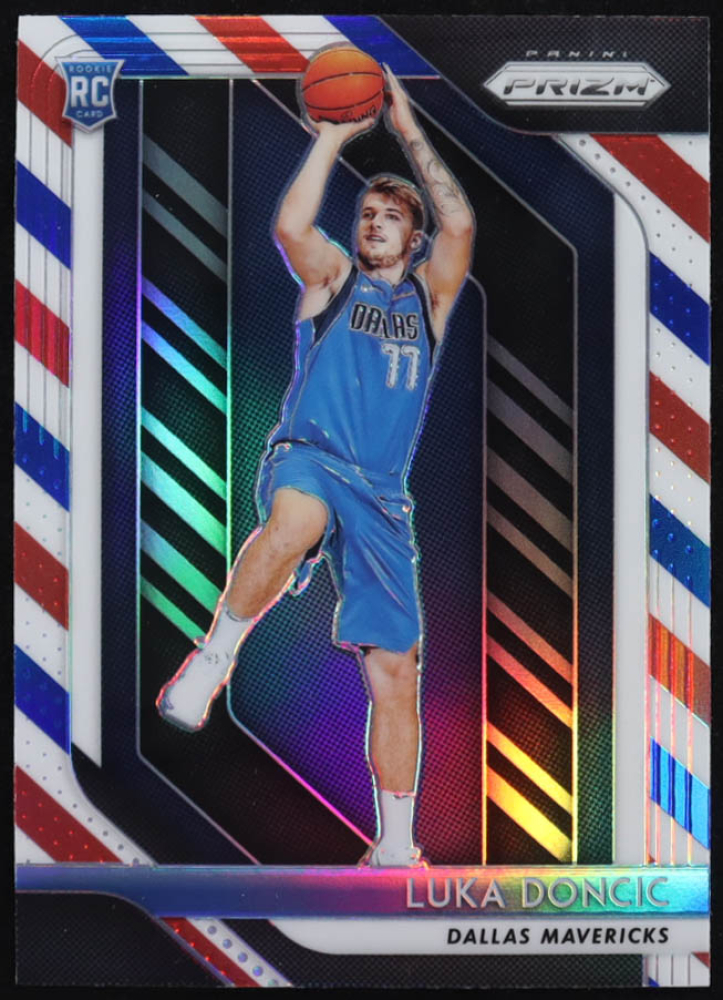 Luka Doncic 2018-19 Panini Prizm Prizms Red White and Blue #280 RC