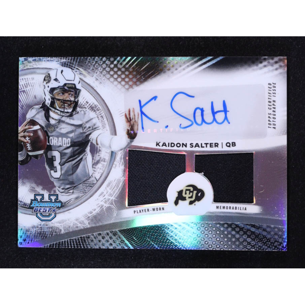 Kaidon Salter 2025 Bowman's Best University Dual Relic Autographs #DRAKS at PristineAuction.com