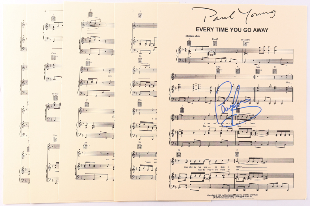Paul Young Signed "Everytime You Go Away" Sheet Music with 45RPM LP Vinyl Record (JSA) at PristineAuction.com Paul Young Signed "Everytime You Go Away" Sheet Music with 45RPM LP Vinyl Record (JSA) at PristineAuction.com