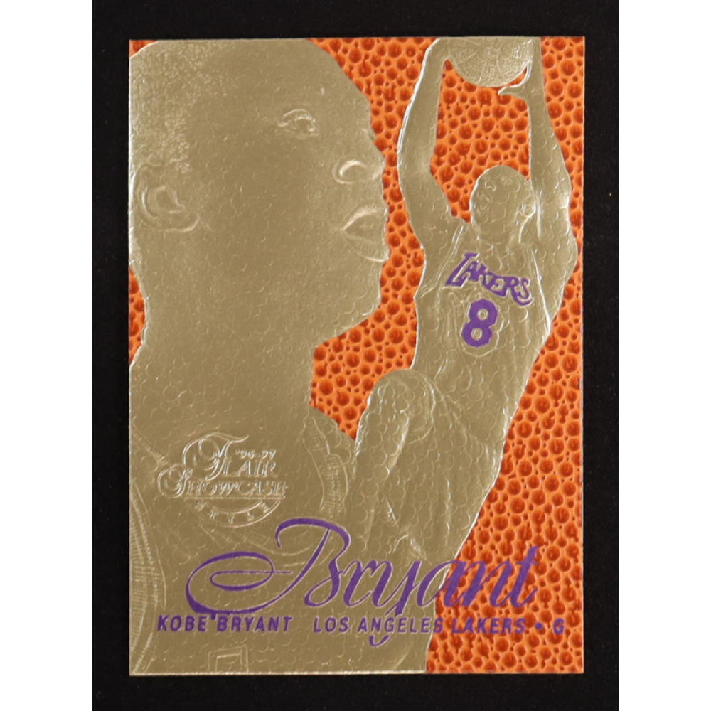 Kobe Bryant 1996-97 Fleer Flair Showcase Legacy Feel the Game Purple 23KT Gold RC at PristineAuction.com