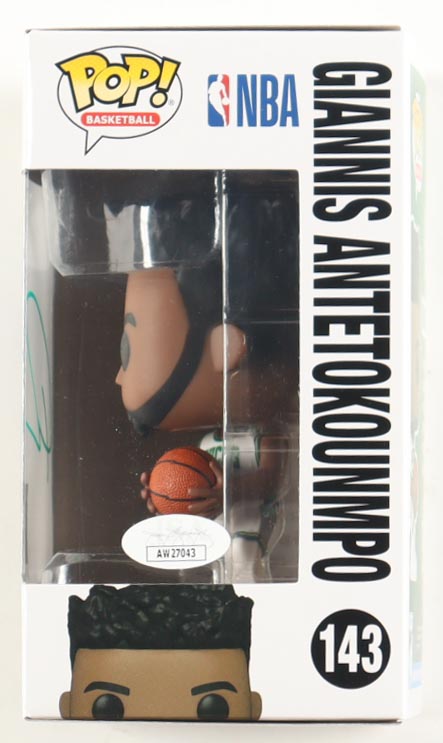 Giannis Antetokounmpo Signed Bucks #143 Funko Pop! Vinyl Figure (JSA) at PristineAuction.com Giannis Antetokounmpo Signed Bucks #143 Funko Pop! Vinyl Figure (JSA) at PristineAuction.com
