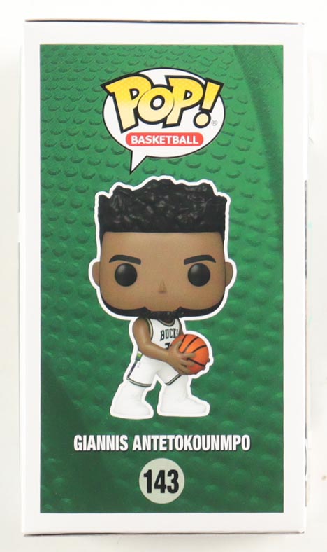Giannis Antetokounmpo Signed Bucks #143 Funko Pop! Vinyl Figure (JSA) at PristineAuction.com Giannis Antetokounmpo Signed Bucks #143 Funko Pop! Vinyl Figure (JSA) at PristineAuction.com