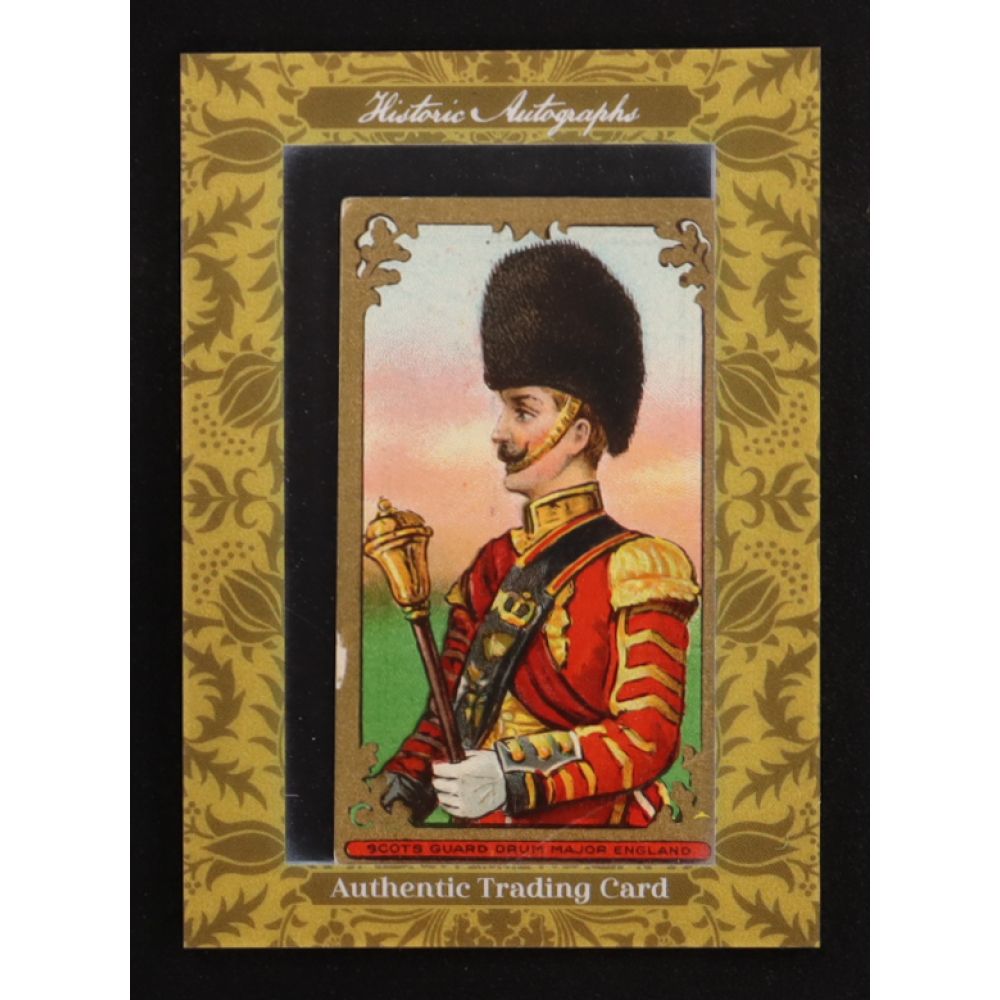 Scots Guard Drum Major England 2022 Gilded Age Custom Trading Card at PristineAuction.com