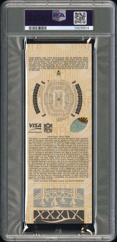 Tom Brady Signed 2005 Super Bowl XXXIX Full Ticket Inscribed "SB 39 Champs" (PSA 9 | Auto 10) at PristineAuction.com Tom Brady Signed 2005 Super Bowl XXXIX Full Ticket Inscribed "SB 39 Champs" (PSA 9 | Auto 10) at PristineAuction.com